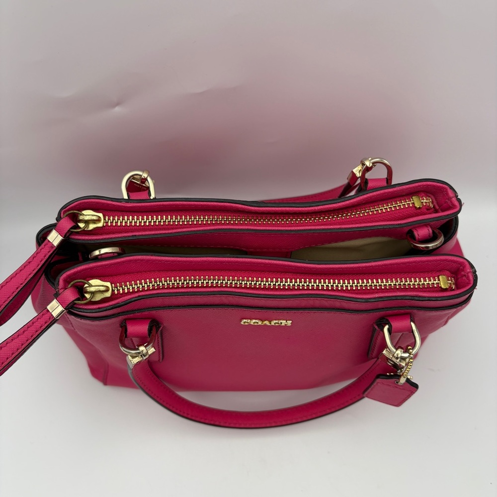 COACH Madison Mini Christie Carryall Satchel with Crossbody Strap in Hot Pink - Picture 8 of 13